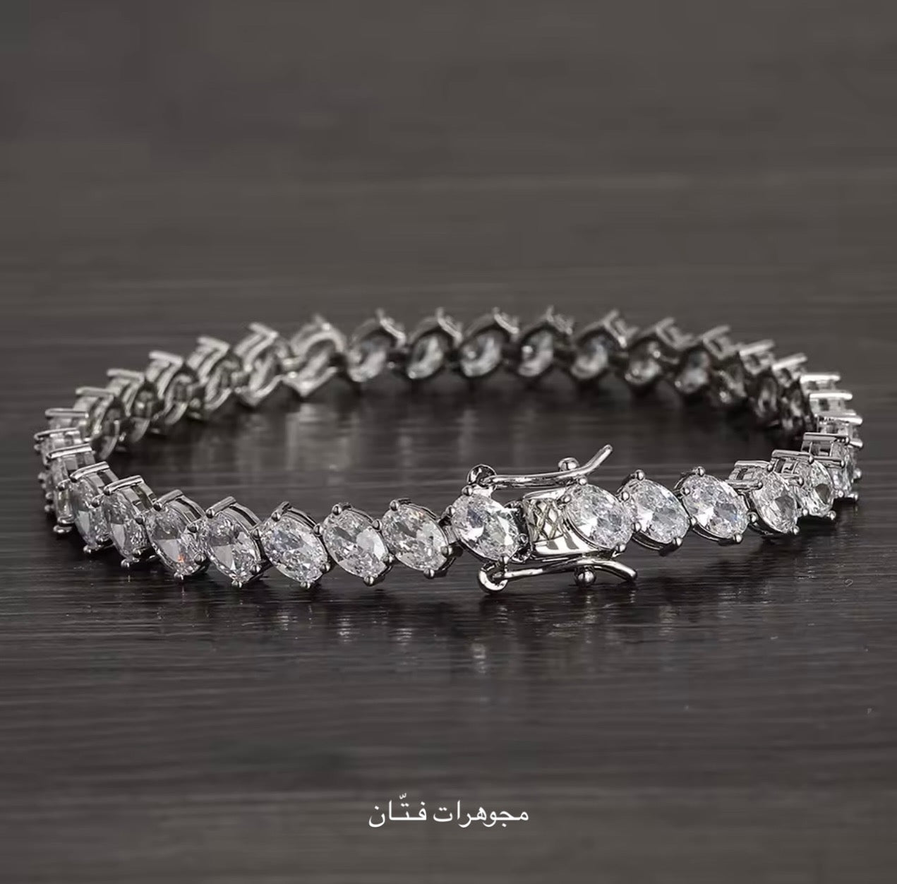 سوار Brass Tennis فضي