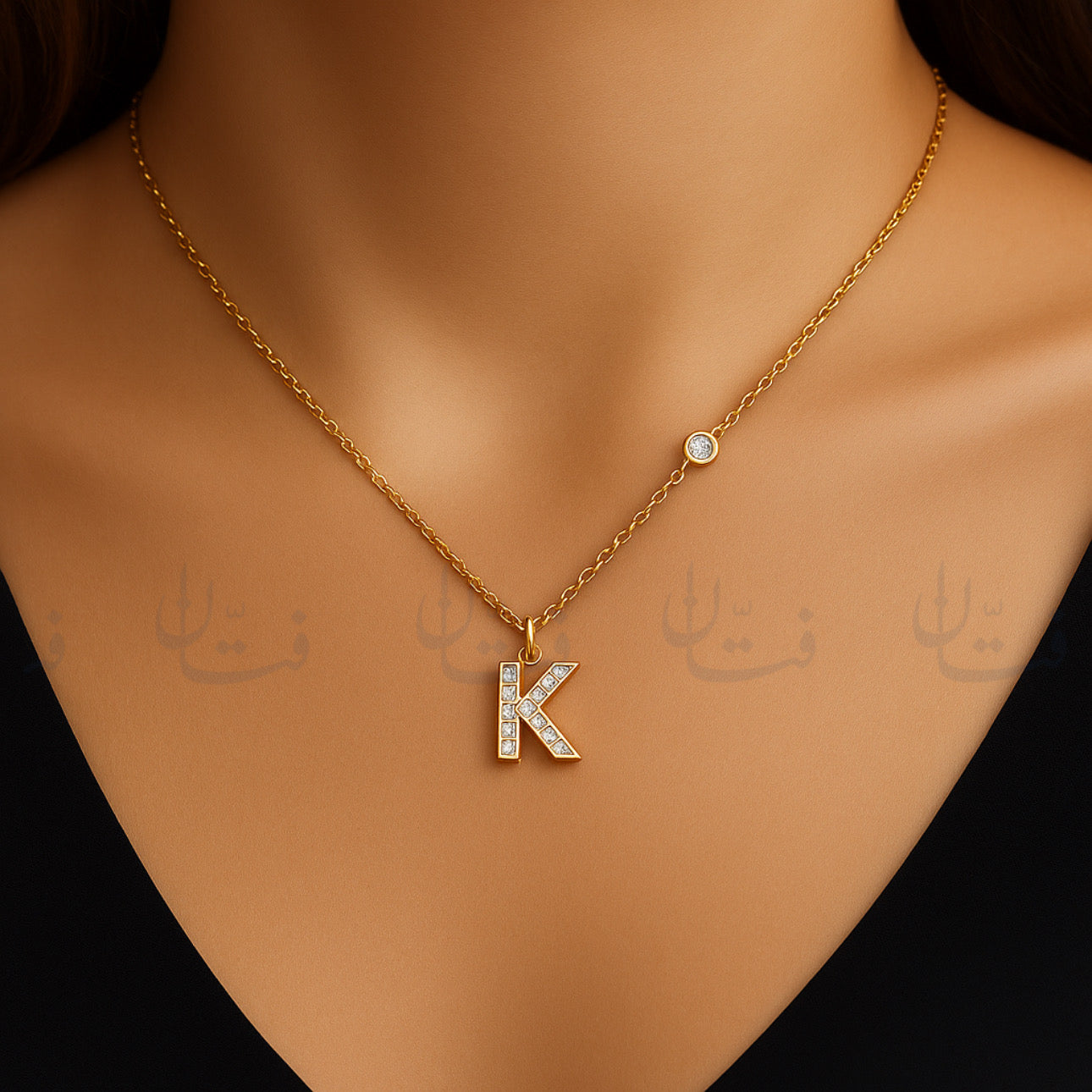 حرف K ذهبي