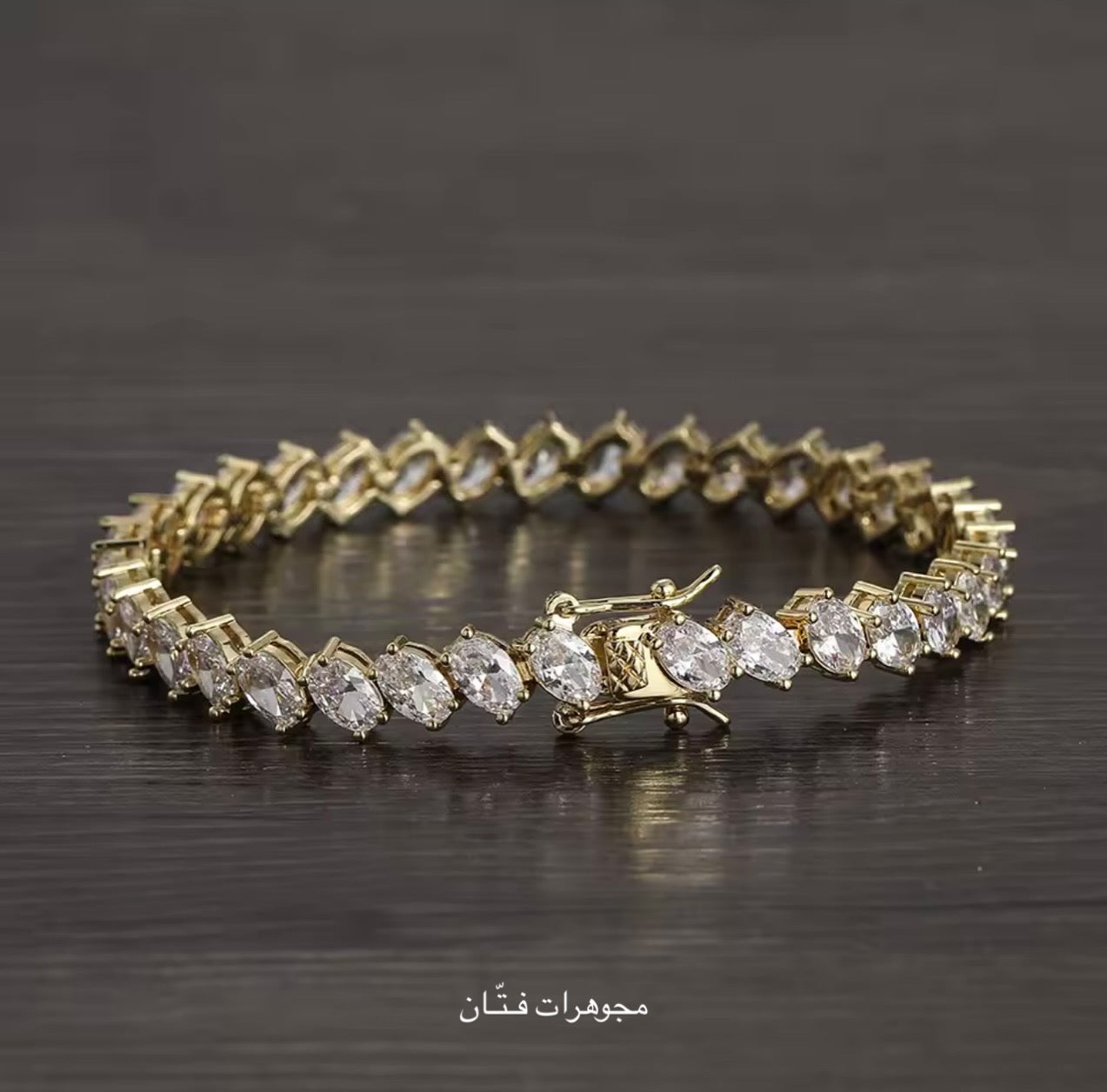 سوار Brass Tennis ذهبي